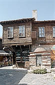 Nessebar - vernacular architecture of wooden houses of the typical Black Sea style 